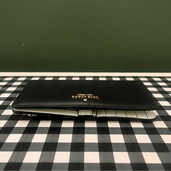 NWOT Kate Spade Madison Large Slim Bifold Wallet Black - Picture 4 of 6
